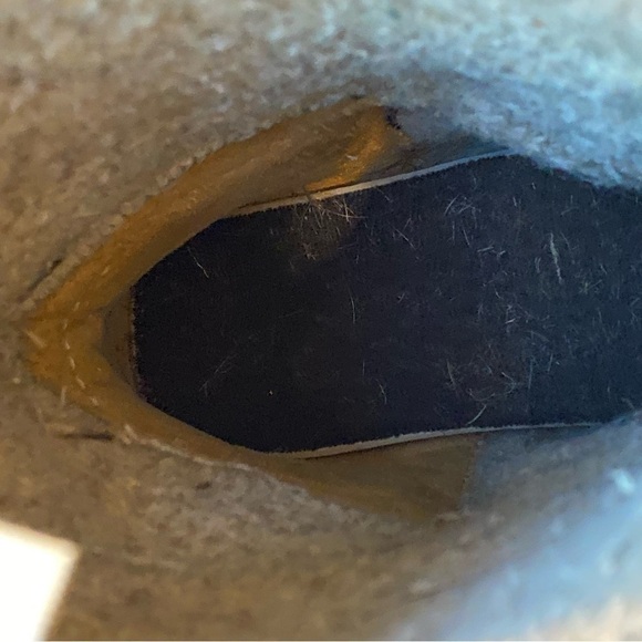 The Original Moon Boot Monaco Felt Warm Winter Snow Boots Navy Blue Women Size 6 - Picture 10 of 12